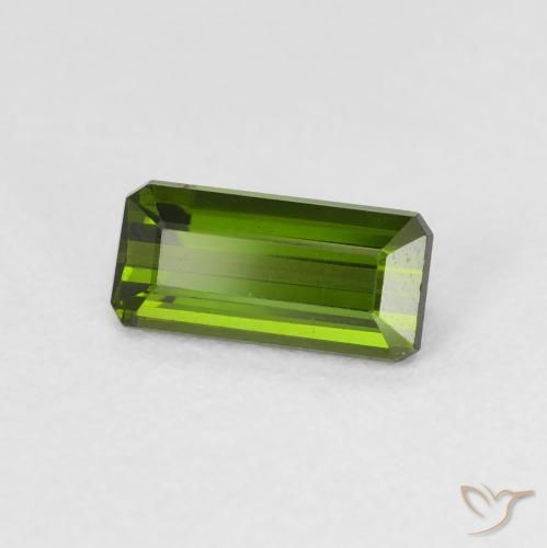 Turmalina verde escuro Natural 1.00ct, Corte Octógono / Esmeralda, VVS-VS