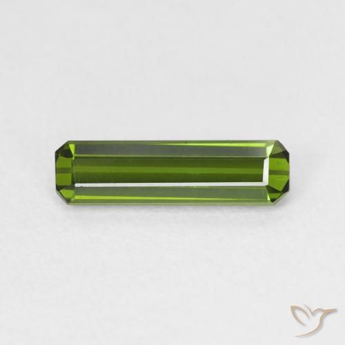 0.83ct Natural Verde amarelado Turmalina, Corte Esmeralda, VVS