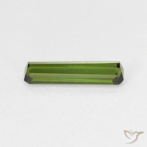 Turmalina Verde amarelado Natural 0.83ct, Corte Octógono / Esmeralda, VVS