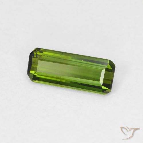 Turmalina verde escuro Natural 0.72ct, Corte Octógono / Esmeralda, VS