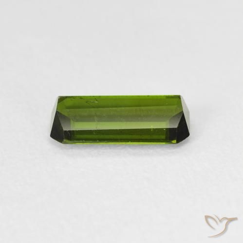 Turmalina Verde amarelado Natural 0.78ct, Corte Octógono / Esmeralda, VS