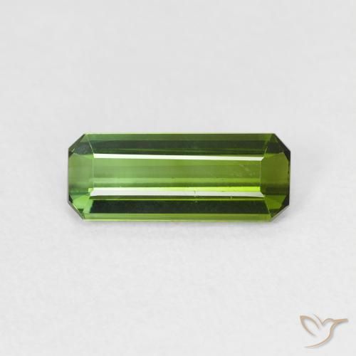 0.88ct Natural Verde floresta Turmalina, Corte Esmeralda, VVS-VS