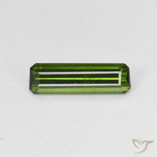 0.92ct Natural verde escuro Turmalina, Corte Esmeralda, VS