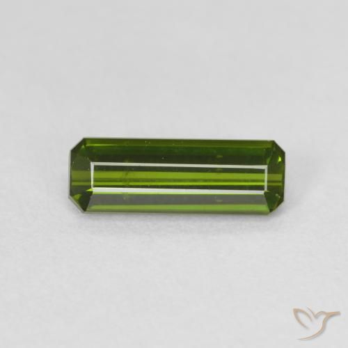 0.90ct Natural verde quente Turmalina, Corte Esmeralda, VVS-VS