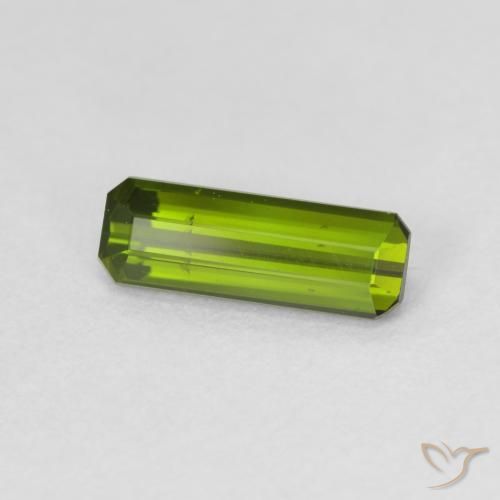 Turmalina verde quente Natural 0.90ct, Corte Octógono / Esmeralda, VVS-VS