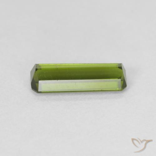 Turmalina verde quente Natural 0.90ct, Corte Octógono / Esmeralda, VVS-VS
