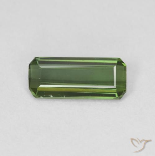 1.00ct Natural Verde amarelado Turmalina, Corte Esmeralda, VVS
