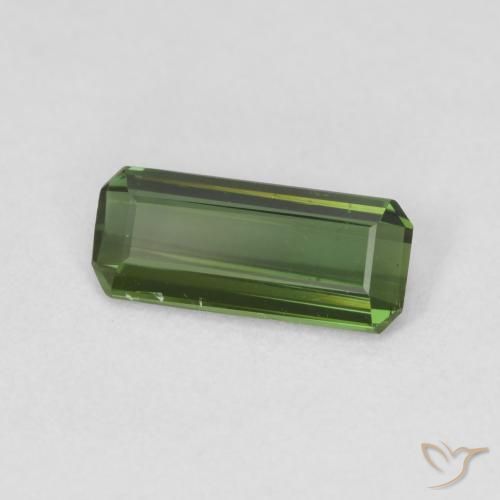Turmalina Verde amarelado Natural 1.00ct, Corte Octógono / Esmeralda, VVS