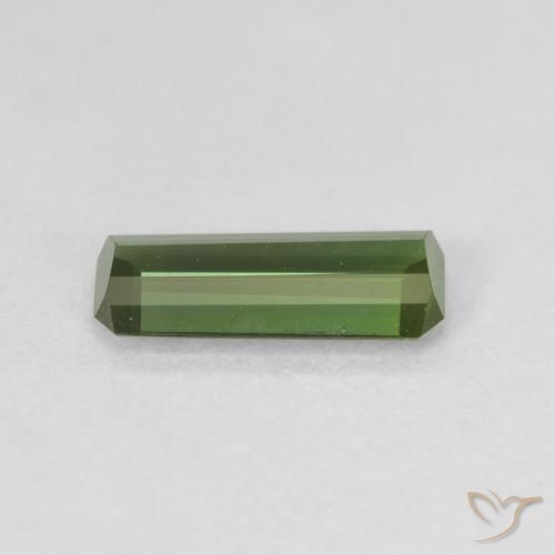 Turmalina Verde amarelado Natural 1.00ct, Corte Octógono / Esmeralda, VVS