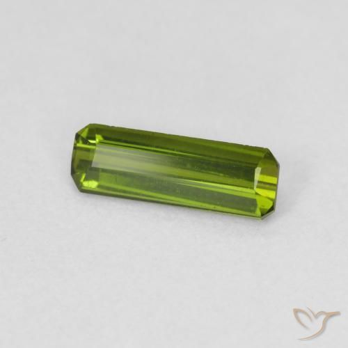 Turmalina verde quente Natural 0.61ct, Corte Octógono / Esmeralda, VVS-VS