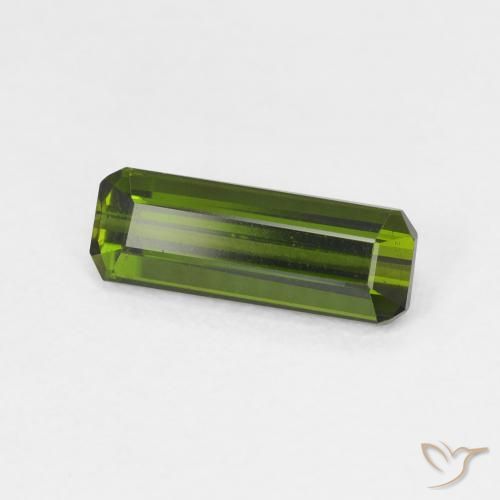 Turmalina Verde amarelado Natural 1.15ct, Corte Octógono / Esmeralda, VVS-VS