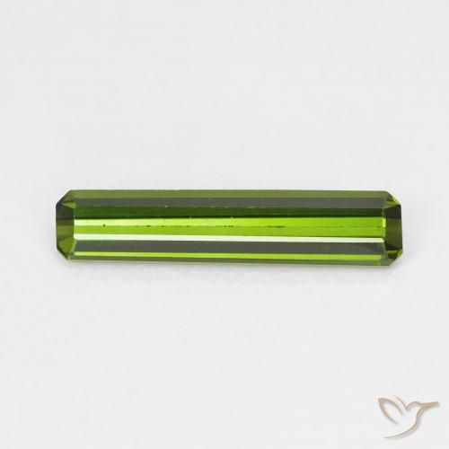 0.91ct Natural Verde Floresta Claro Turmalina, Corte Esmeralda, VVS-VS