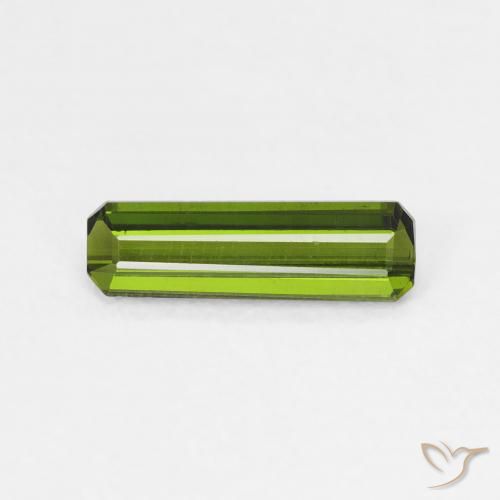 0.74ct Natural verde escuro Turmalina, Corte Esmeralda, VVS-VS