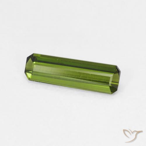 Turmalina verde escuro Natural 0.74ct, Corte Octógono / Esmeralda, VVS-VS