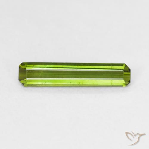 0.85ct Natural Verde médio Turmalina, Corte Esmeralda, VVS-VS