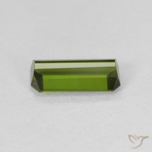 Turmalina verde quente Natural 0.98ct, Corte Octógono / Esmeralda, VS