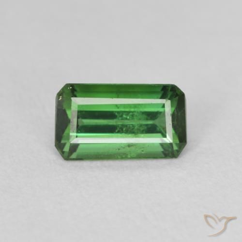 0.78ct Natural Verde acastanhado Turmalina, Corte Esmeralda, VS