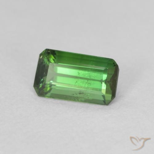 Turmalina Verde acastanhado Natural 0.78ct, Corte Octógono / Esmeralda, VS