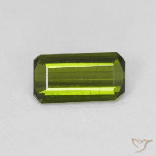 0.72ct Natural Verde floresta Turmalina, Corte Esmeralda, VS