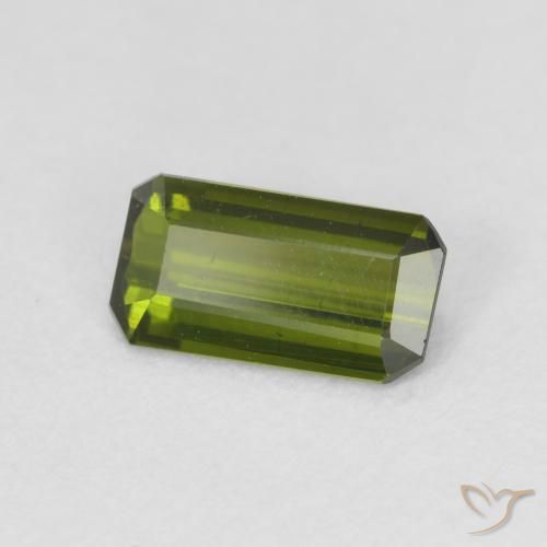 Turmalina Verde floresta Natural 0.72ct, Corte Octógono / Esmeralda, VS