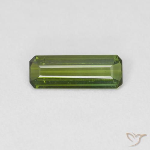 0.83ct Natural verde quente Turmalina, Corte Esmeralda, VS