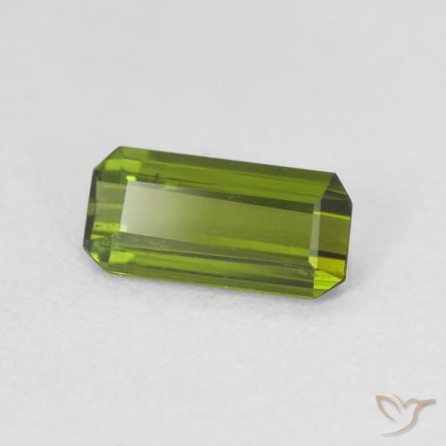 Turmalina verde quente Natural 0.65ct, Corte Octógono / Esmeralda, VS