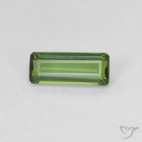 0.83ct Natural verde escuro Turmalina, Corte Esmeralda, VS