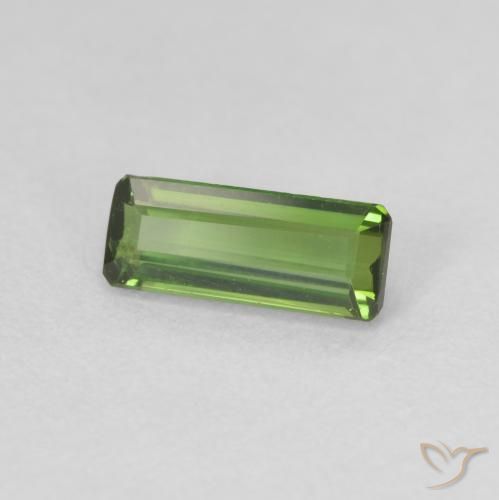 Turmalina verde escuro Natural 0.83ct, Corte Octógono / Esmeralda, VS
