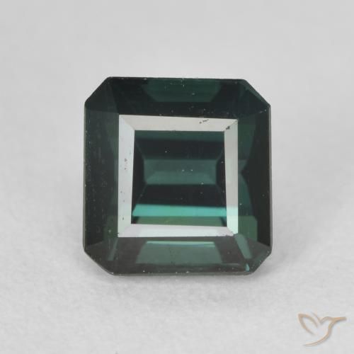 1.43ct Natural Verde azulado Turmalina, Corte Esmeralda, VS