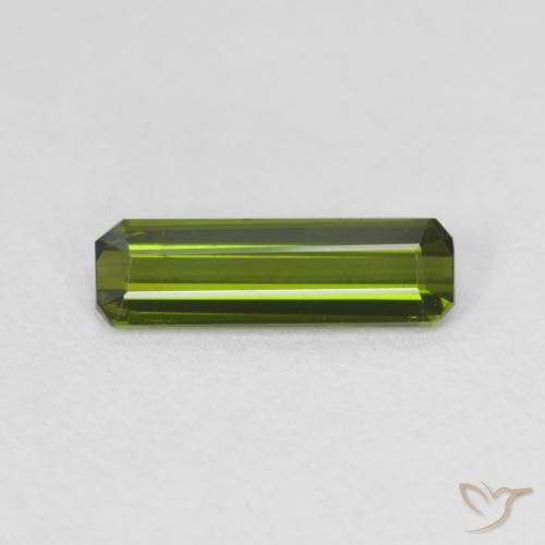 1.04ct Natural Verde floresta Turmalina, Corte Esmeralda, VS