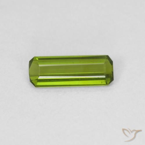 0.59ct Natural Verde médio Turmalina, Corte Esmeralda, VVS