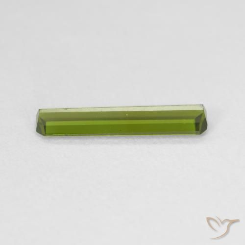 Turmalina Verde amarelado Natural 1.08ct, Corte Octógono / Esmeralda, VVS