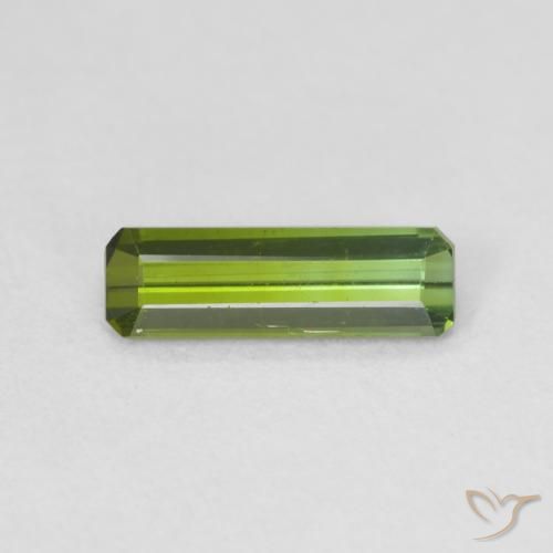 0.73ct Natural Verde floresta Turmalina, Corte Esmeralda, VVS