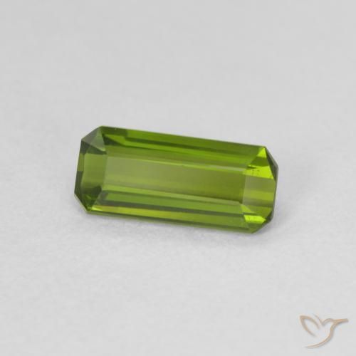 Turmalina verde escuro Natural 0.86ct, Corte Octógono / Esmeralda, VVS