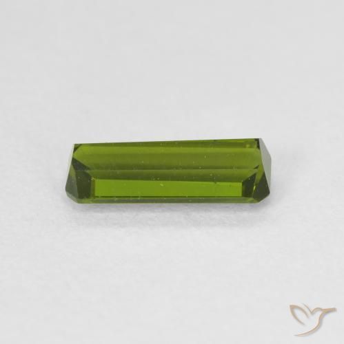 Turmalina Verde amarelado Natural 0.77ct, Corte Octógono / Esmeralda, VVS