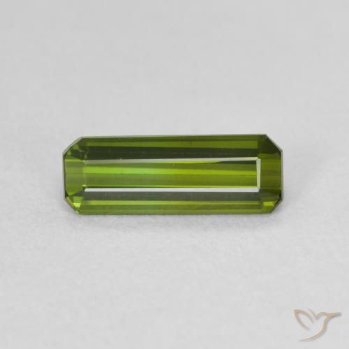 0.98ct Natural Verde amarelado Turmalina, Corte Esmeralda, VVS
