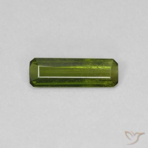 0.75ct Natural Verde médio Turmalina, Corte Esmeralda, VS