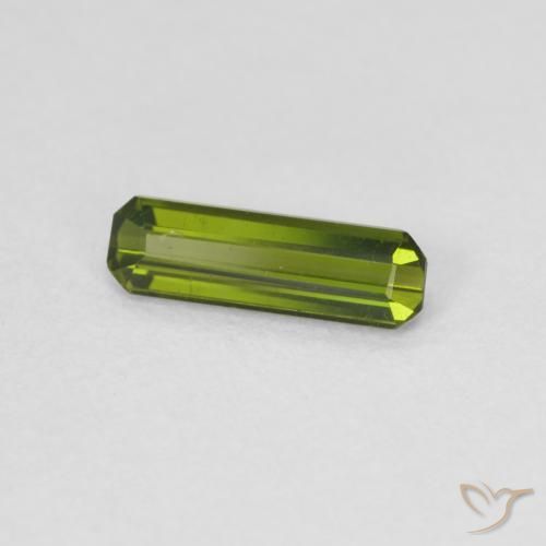 Turmalina verde quente Natural 0.55ct, Corte Octógono / Esmeralda, VVS-VS
