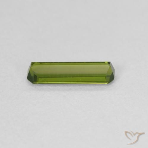 Turmalina verde quente Natural 0.55ct, Corte Octógono / Esmeralda, VVS-VS