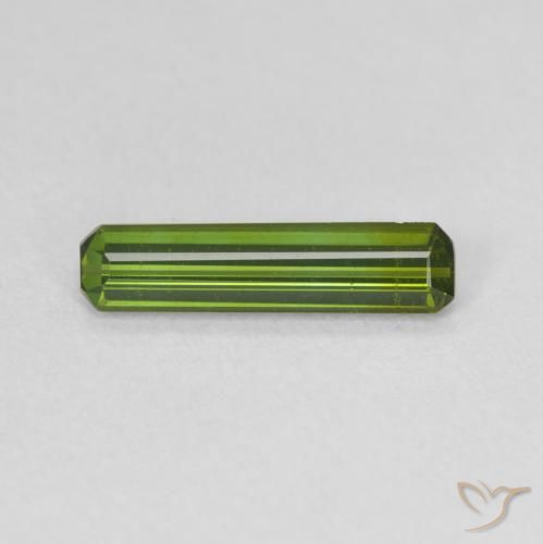 0.86ct Natural verde escuro Turmalina, Corte Esmeralda, VVS-VS
