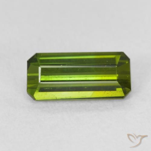 0.78ct Natural Verde médio Turmalina, Corte Esmeralda, VVS-VS