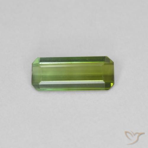 0.70ct Natural Verde médio Turmalina, Corte Esmeralda, VVS