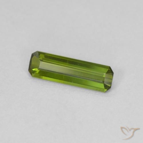 Turmalina Verde amarelado Natural 0.67ct, Corte Octógono / Esmeralda, VVS