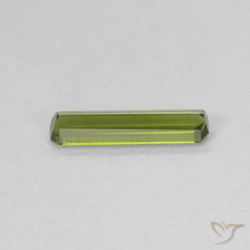 Turmalina verde escuro Natural 0.66ct, Corte Octógono / Esmeralda, VVS