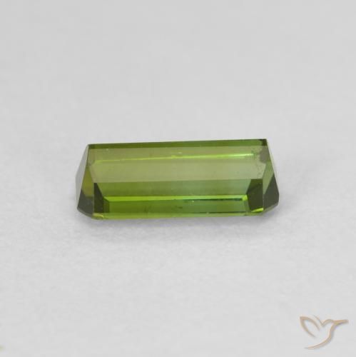 Turmalina Verde amarelado Natural 0.66ct, Corte Octógono / Esmeralda, VVS