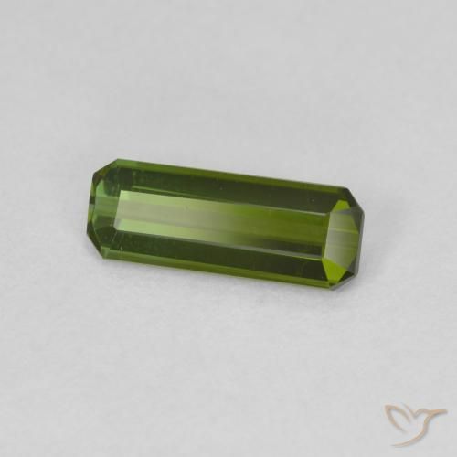 Turmalina verde escuro Natural 0.99ct, Corte Octógono / Esmeralda, VVS