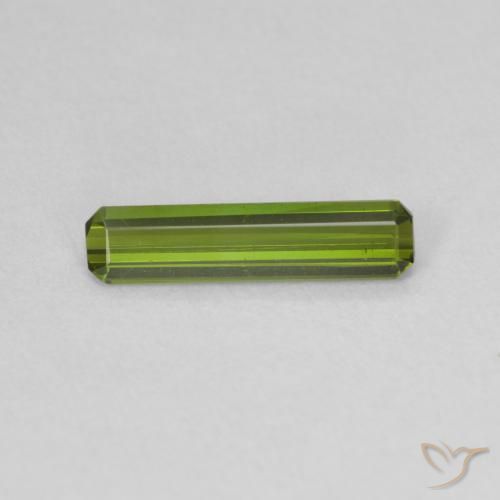 0.81ct Natural Verde médio Turmalina, Corte Esmeralda, VVS