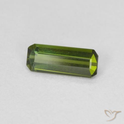 Turmalina verde escuro Natural 0.62ct, Corte Octógono / Esmeralda, VVS
