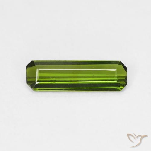 0.78ct Natural Verde médio Turmalina, Corte Esmeralda, VVS