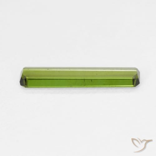Turmalina verde escuro Natural 0.94ct, Corte Octógono / Esmeralda, VVS